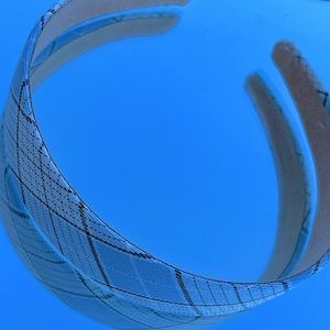 Argyle Blue and White Headband from ROMWE